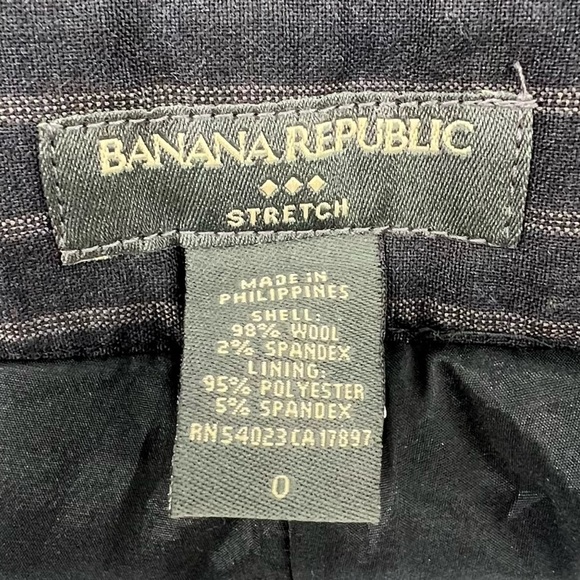 Banana Republic Black Striped Sculpted Boot Cut Pants Size 0 Women’s - Picture 2 of 6